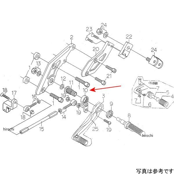9057-K55-09 ビート BEET H/B LH ペダルカム 98ZRX400/2