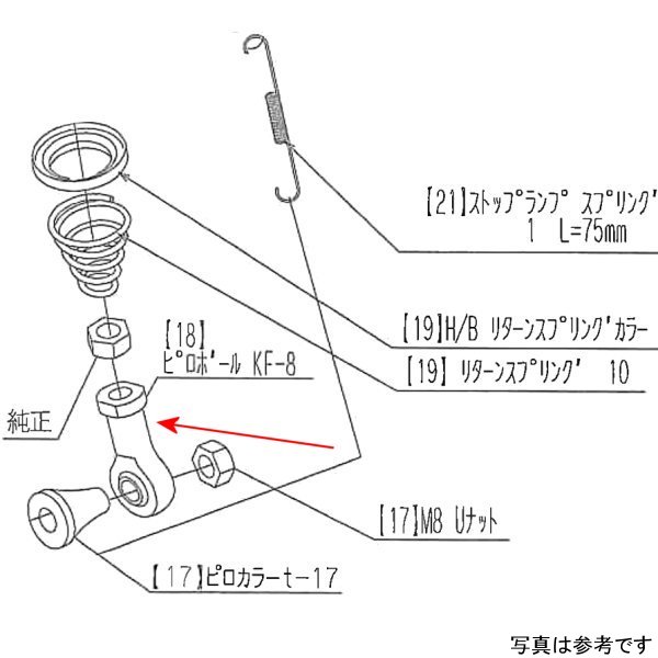 9060-004-00 ビート BEET ピロボール Rネジ KF-8