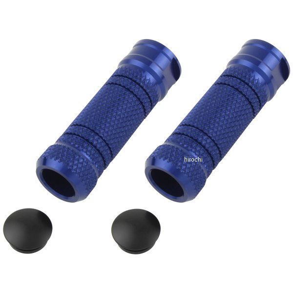 906010-01 ポッシュ POSH アルミマシンドステップバー ローレット ストレート M8貫通穴 青