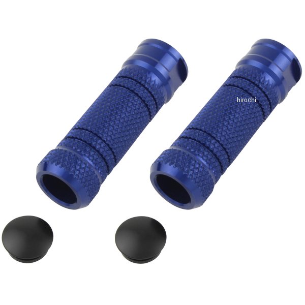 906011-01 ポッシュ POSH アルミマシンドステップバー ローレット ストレート M8タップ 青