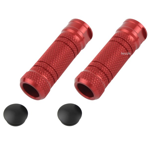 906011-02 ポッシュ POSH アルミマシンドステップバー ローレット ストレート M8タップ 赤