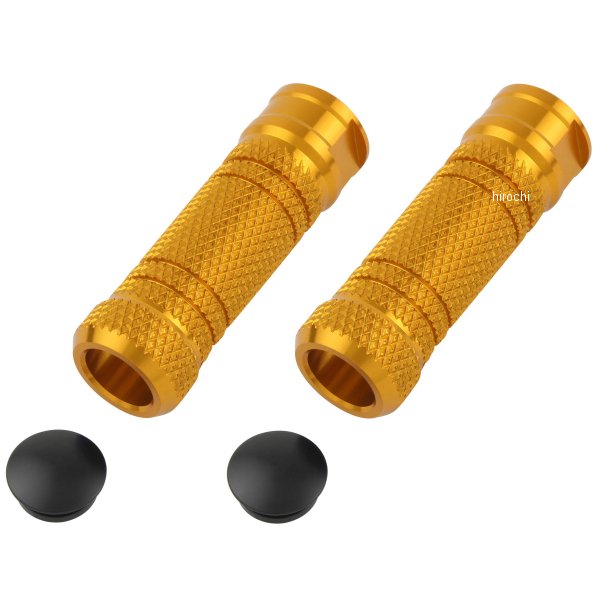 906011-04 ポッシュ POSH アルミマシンドステップバー ローレット ストレート M8タップ ゴールド