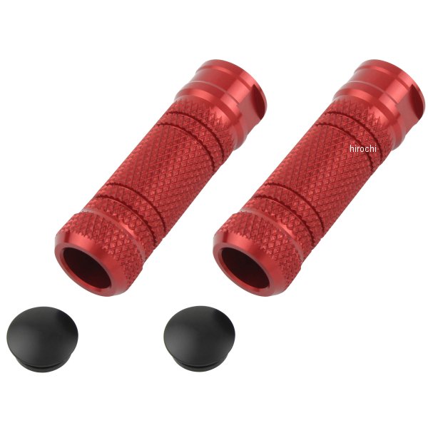 906012-02 ポッシュ POSH アルミマシンドステップバー ローレット エグリ M8貫通穴 赤