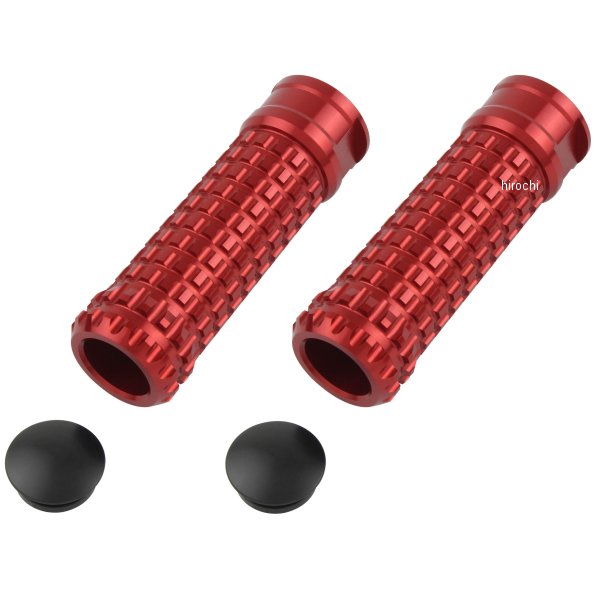 906014-02 ポッシュ POSH アルミマシンドステップバー モールド ストレート M8貫通穴 赤