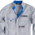 90792M029B00 ヤマハ純正 ワイズギア WY-207 アクトフィットメカニックスーツ ライトグレー BLサイズ