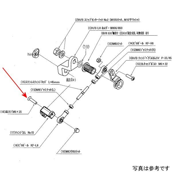 9089-K57-00 ビート BEET チェンジカムボルトSET W650