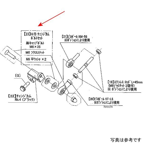 9089-K64-00 ビート BEET チェンジカムボルトSET ZZ-R1200