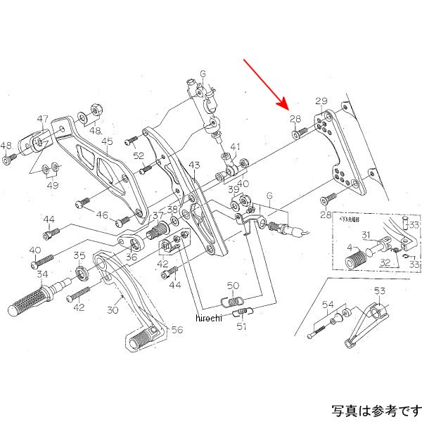 9096-H55-00 ビート BEET RH Pプレート取り付けBTセット CB400