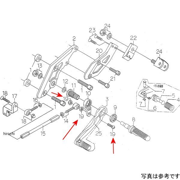 9099-K55-12 ビート BEET LH ペダルボルトセット No2 ZRX