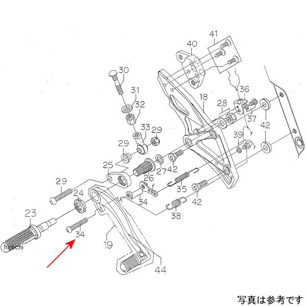 9101-K29-00 ビート BEET ペダルリターンボルトSET ZZR1100C