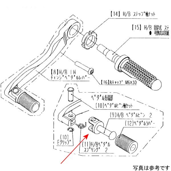 9117-001-29 ビート BEET ペダルピン(SV) No2