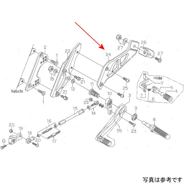 9131-H73-19 ビート BEET LH タンデムホルダー(SV) CB400HV