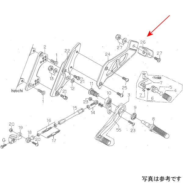9132-H55-19 ビート BEET LH Tステップブラケット(SV)CB4H-V