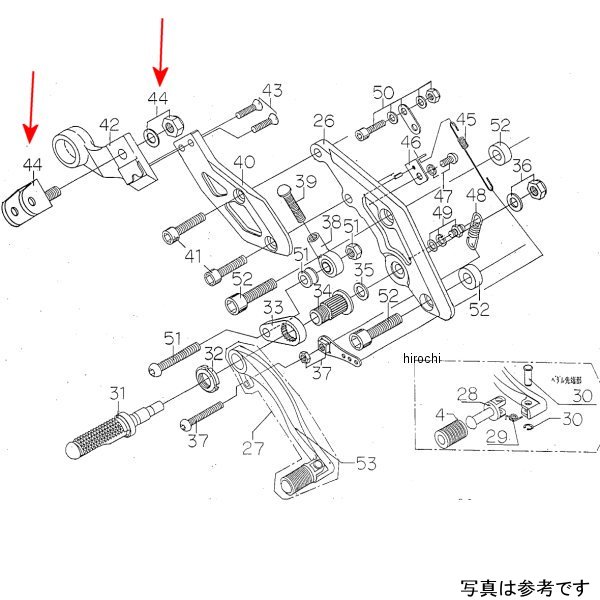 9132-K55-20 ビート BEET RH タンデムSTEPブラケット ZRX400