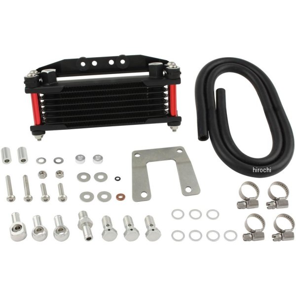 916247-62 シフトアップ オイルクーラーKIT ヘッドボトムマウント 取り出し無し スーパーカブ50/70/90、リトルカブ レッドパイプ