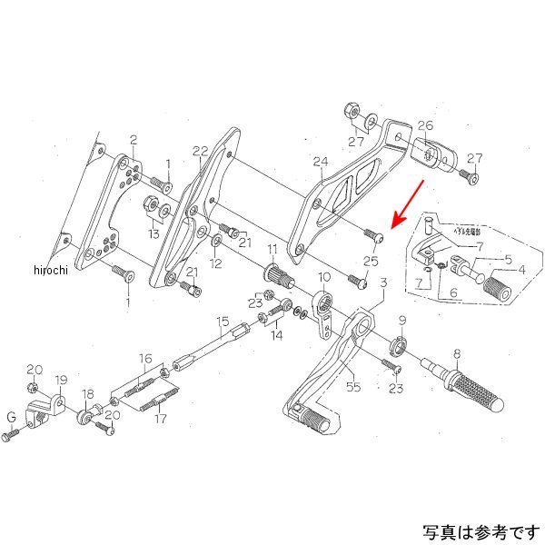 9164-H55-10 ビート BEET LH タンデムホルダーボルト CB400HV