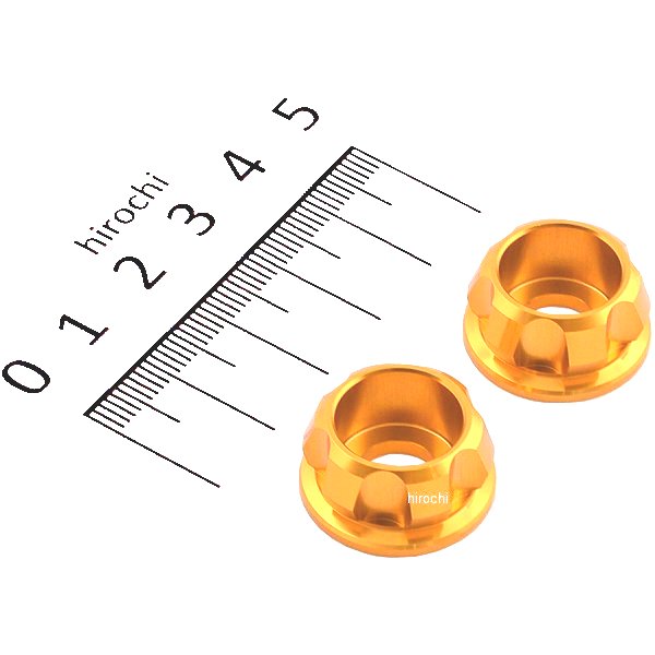 91927 デイトナ プレミアムゾーン キャップボルトカラー 汎用 M8 ゴールド (2個入り)