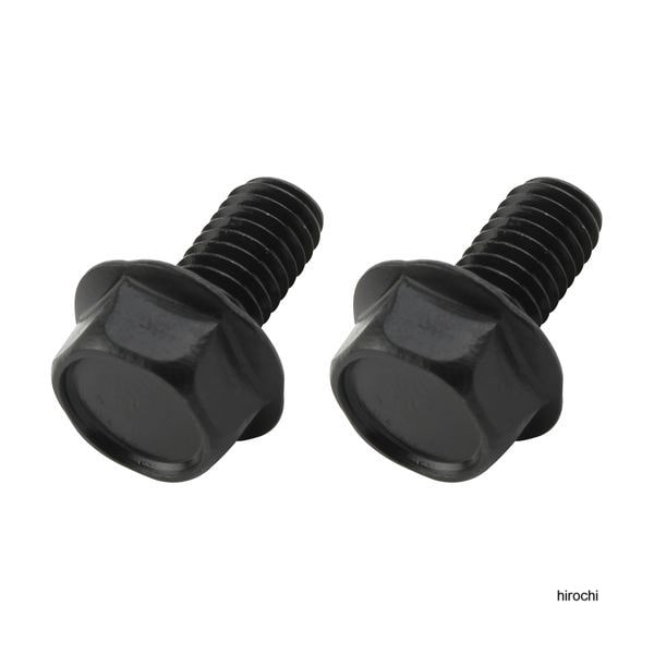 ポッシュ POSHフランジ六角ボルト ステンレス/ブラック 2本入 M6X12mm P-1.0