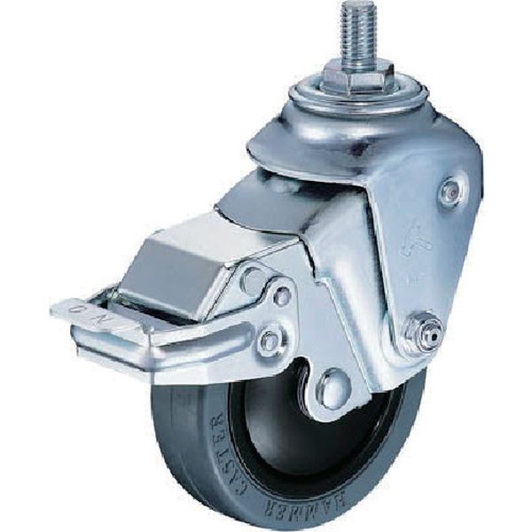 935BEAFR100M1229 クッションキャスターねじ込み旋回式ゴム車輪 100mm 線径2.9mm SP付