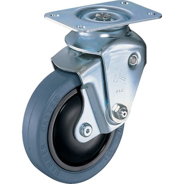 940BBEFR10026 319-5601 クッションキャスター旋回式ゴム車輪100mm 線径2.6mm