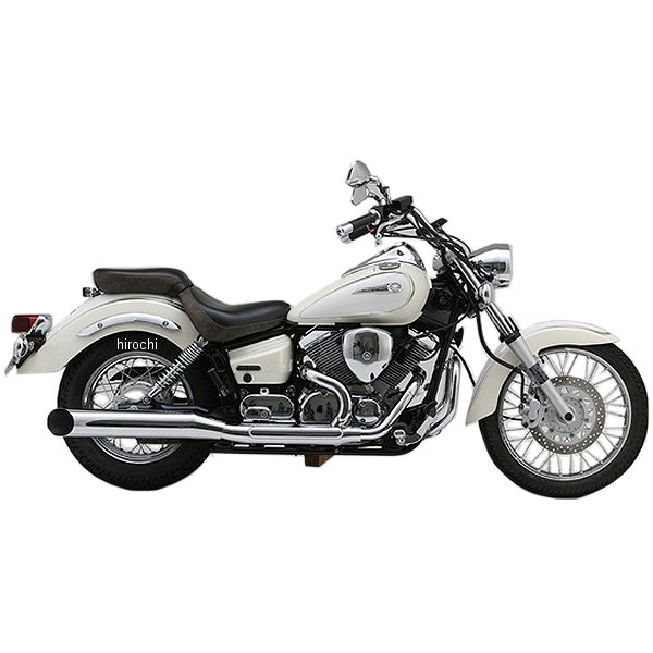 95123 デイトナ スリップオンマフラー 08年以降 ドラッグスター250 スラッシュカット クロームメッキ仕上げ