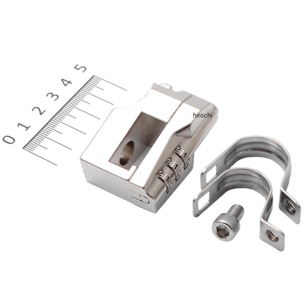 95205 デイトナ ヘルメットロックホルダー ダイヤル式 22.2mm、25.4mmハンドル対応 シルバー