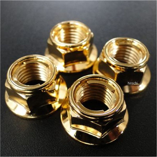 9591 ビーアールシー BRC リアスプロケット取付ナット 4個 79年-81年 Z400FX 金メッキ