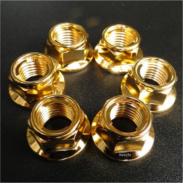 9593 ビーアールシー BRC リアスプロケット取付ナット 6個 82年 Z400FX 金メッキ