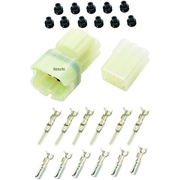 96179 デイトナ HM防水コネクターセット 6極