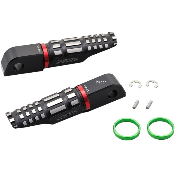 96660 デイトナ プレミアムゾーン パッセンジャー側ステップ カワサキ PZP-07 黒/アッシュシルバー