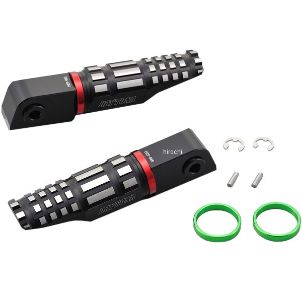 96661 デイトナ プレミアムゾーン パッセンジャー側ステップ カワサキ PZP-08 黒/アッシュシルバー