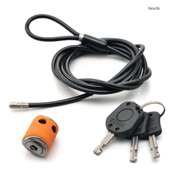 97496 デイトナ 多機能ケーブルロック オレンジ
