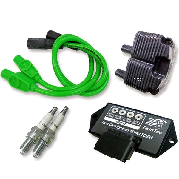 9800-3158 ガッツクローム ツインテックTC88A 点火リフレッシュセット 04年-06年 XL883 緑