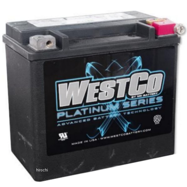 9800-4010 ガッツクローム WESTCOバッテリー 91年-96年 ダイナ、ソフテイル WCP16L