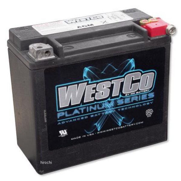 9800-4030 ガッツクローム WESTCOバッテリー 97年以降 ダイナ、ソフテイル WCP20L