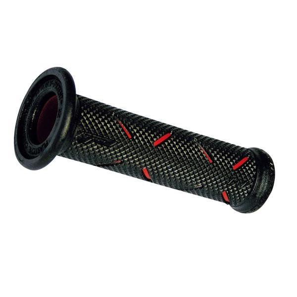 98037 プログリップ PRO-GRIP 耐震ゲル スーパーバイクGRIP(エンド貫通) 717 黒/赤