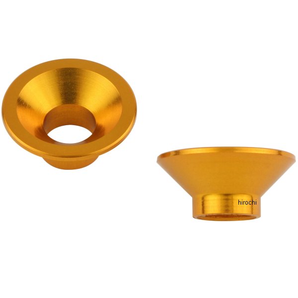 990806-04 ポッシュ POSH 皿ボルト 内径変換 アルミカラーセット M8→M6 2個入り ゴールド