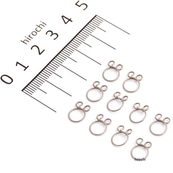 995-0600107 キタコ ホースクリップ φ7 ステンレス 10個入り