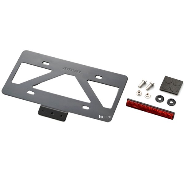 99680 デイトナ ナンバープレートスタビライザーL リフレクター付き 黒