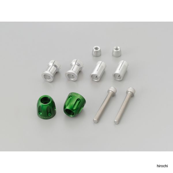 99978 デイトナ アルミビレットバーエンド スピンナータイプ グリーン