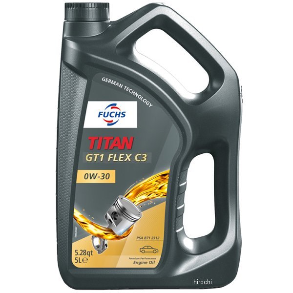 A602072696 フックス FUCHS エンジンオイル TITAN GT1 FLEX C3 SAE 0W-30 5L