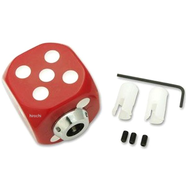 AA037RD ガッツクローム ダイスシフトノブ 赤