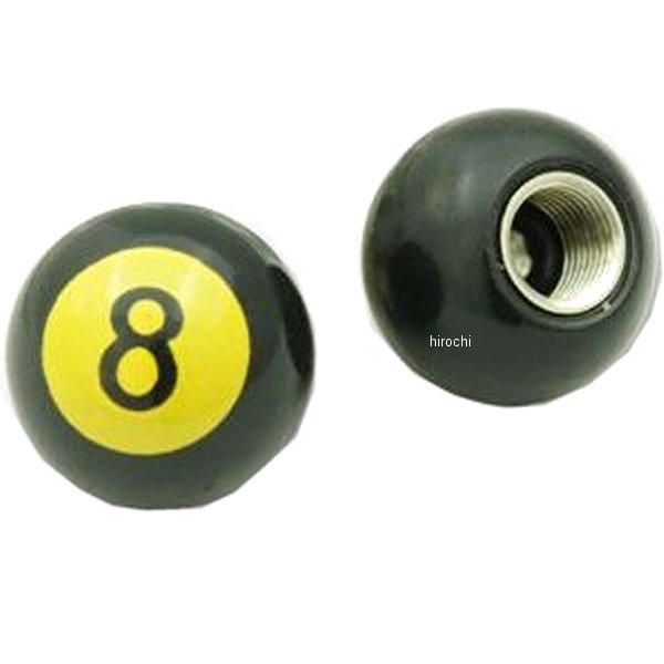 AA111EB ガッツクローム バルブキャップセット 8ボール 黒