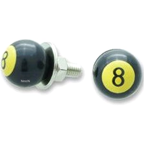 AA113EB ガッツクローム ライセンスボルト 8ボール 黒