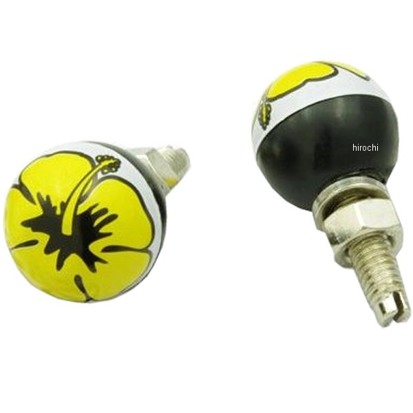 AA113FLHI ガッツクローム ライセンスボルトセット フラワーハイビスカス