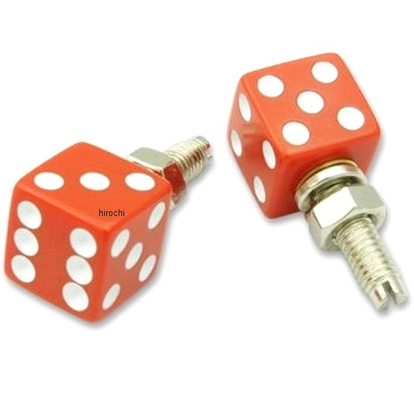 AA113RD ガッツクローム ライセンスボルトセット ダイス 赤