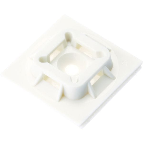 ABM100AD 403-6395 マウントベース ゴム系粘着テープ付き 白 (500個入)