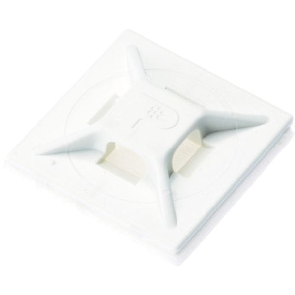 ABMMATD 403-6808 マウントベース アクリル系粘着テープ付き 白 (500個入)