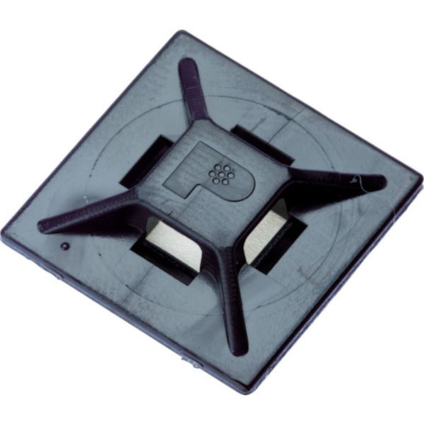 ABMMATD0 403-6816 マウントベース アクリル系粘着テープ付き 耐候性黒(500個入)