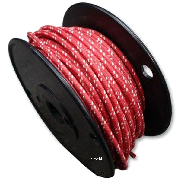 AM-069R ガッツクローム クロスカバーワイヤー 16ゲージ 赤/白 1ロール